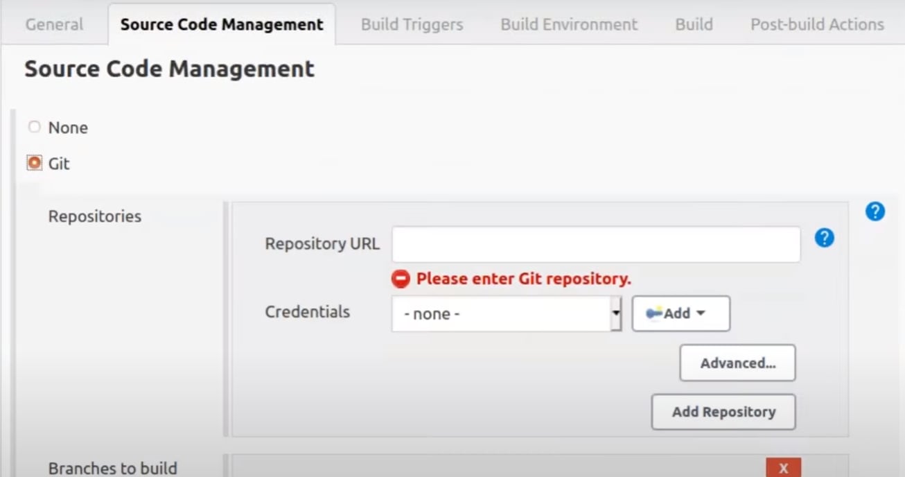 Jenkins GitHub Webhook - Entering GitHub Repository URL